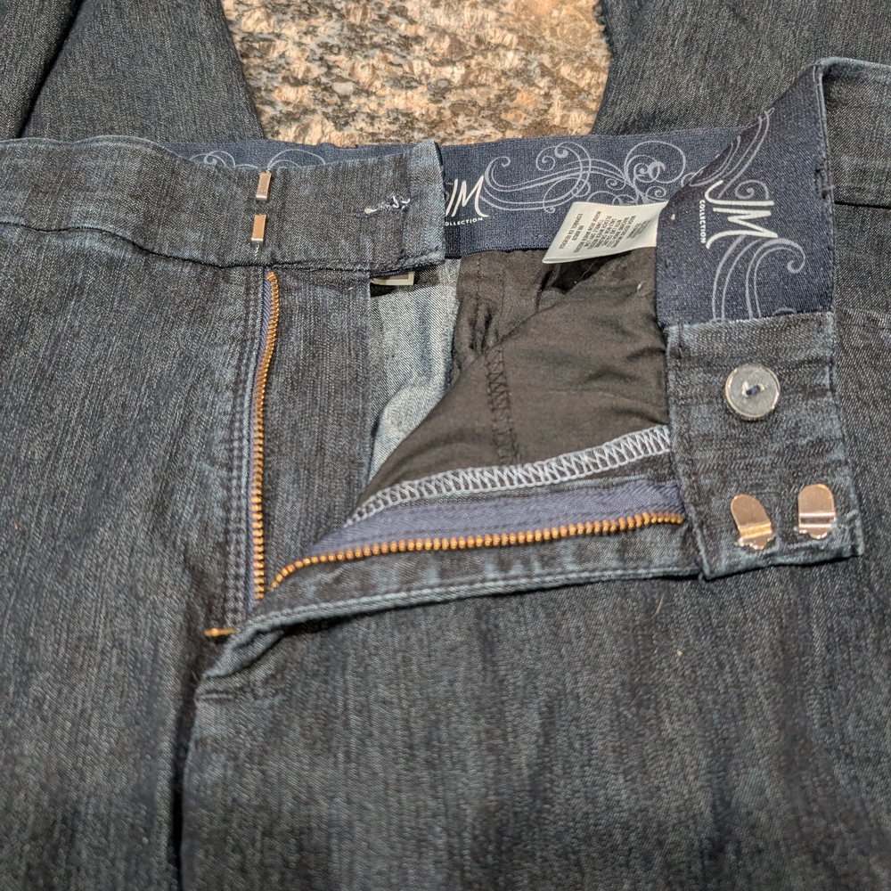 Women's Dark Denim Slacks - Picture 5 of 6